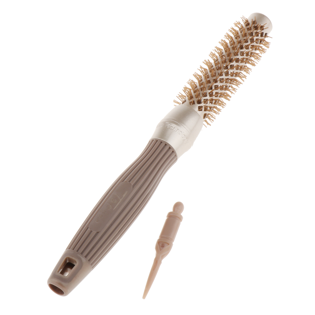 Round Styling Hair Brush Blow Dryer & Curling Roll Hairbrush with Portable Handle for Women and Men Round Ceramic Hair Brush