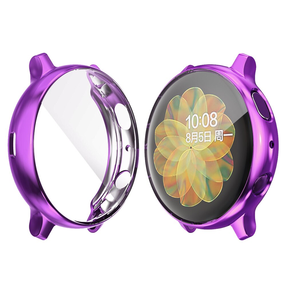 360 slim ur cover til samsung galaxy watch active 2 40/44mm blød klar tpu skærmbeskytter til galaxy active 2 40mm 44mm: Violet / For aktiv 2 - 44mm