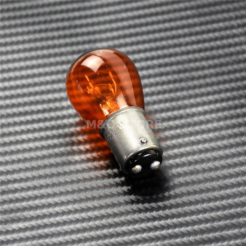Luz de señal de giro para motocicleta, 5 piezas/10 piezas, 1156 P21W BA15S 1157 P21 5W BAY15D, luz de filamento LED para coche, Bombilla de freno, luz de parada 12V