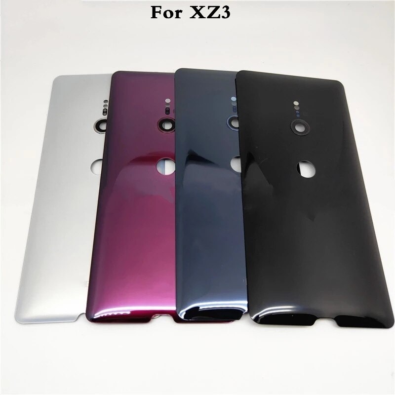 100%  originalglas för sony xperia  xz3 h9436 h9493 h8416 h9496 bakre batterilucka bakdörr hölje med kameralins