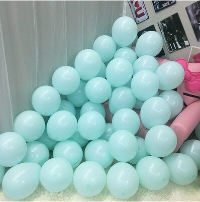 50 /100pcs 10inch Multicolor Pastel Candy Balloons Wedding Baloons Round Macaron Balloon Arch Decoration BirthdayParty Balloons: Makron  N blue / 100pcs
