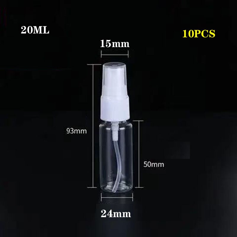 Plastic Spuitfles Kleine Alcohol Spray Fles Desinfectie Speciale Draagbare Aparte Fles Make-Up Water Spray Fles 10Pcs: 20ML