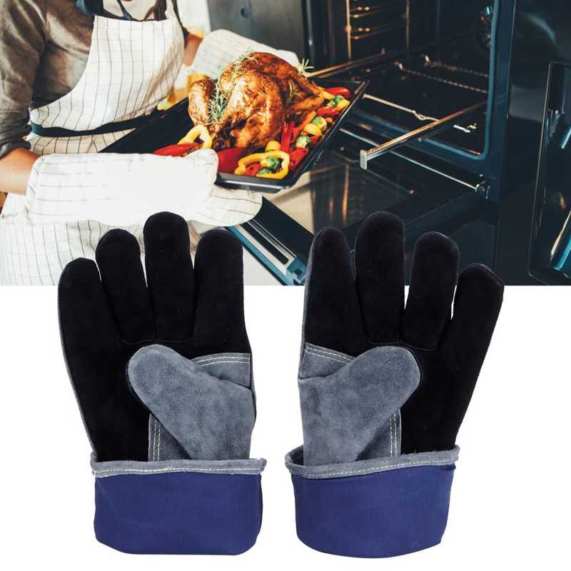 Lassen Handschoenen Stiksels Warmte/Fire Slip Mitts Voor Bbq Oven Grill Kachel Oven Pannenlap