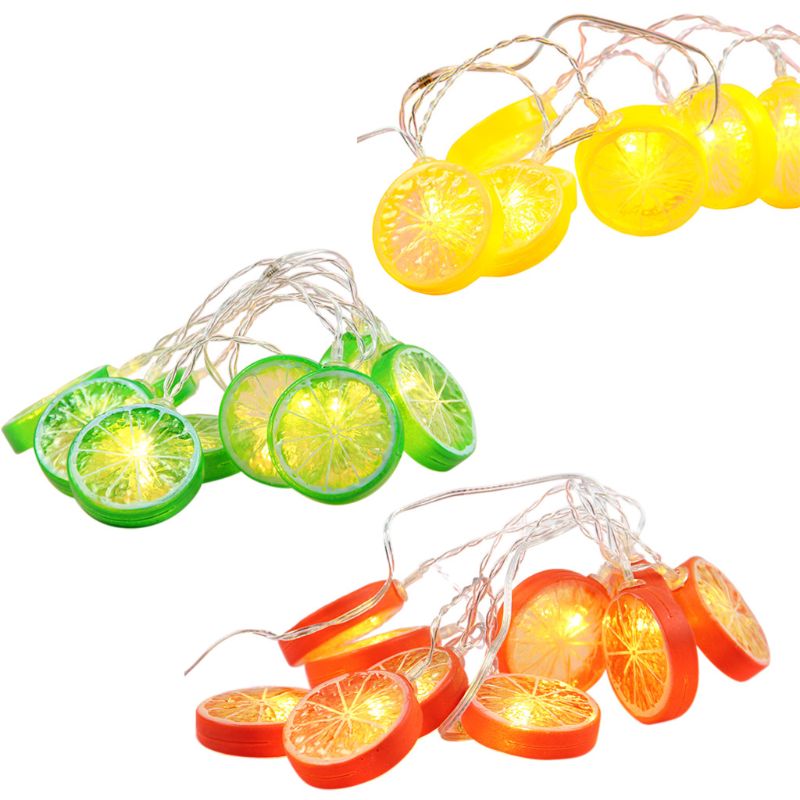 10/20 leds fruit lichtsnoer schattige citroen vorm verfrissende stijl decoratieve led slinger feestlamp voor thuis buiten winkel