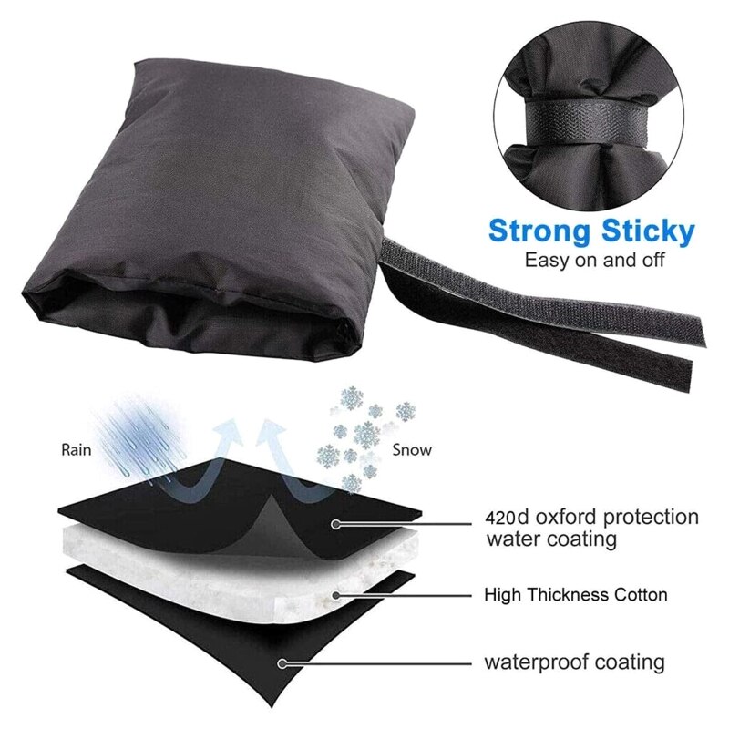 2 PCS Outside Tap Cover Jacket Insulated Protector Thickened Outdoor Tap Cover From Freezing Waterproof Thermal Tap Jacket