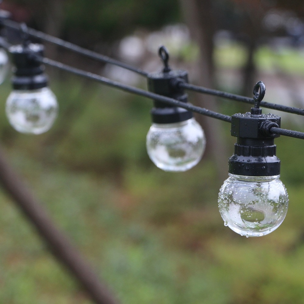 10 20 pærer ledet kloden streng fe lys jul  g50 utendørs vanntett ledet lys streng lys bryllup hage fest uteplass Port