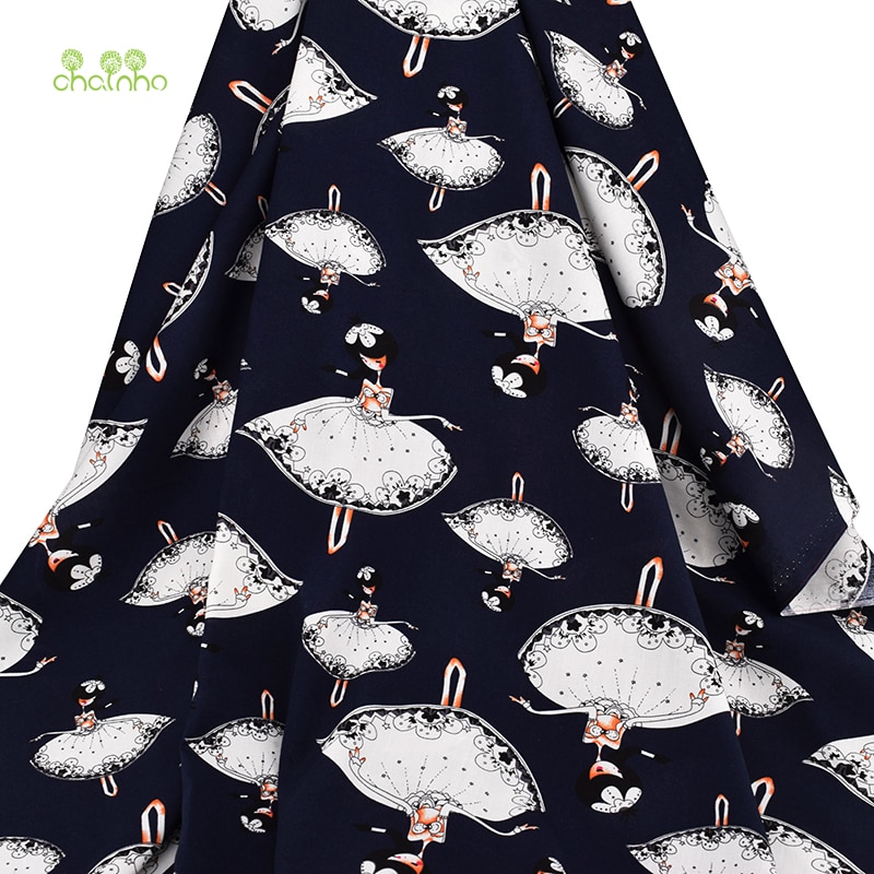 Chainho, zomer Kleding Stof/Dansen Meisjes Serie Gedrukt Patroon/Imitatie Zijde/Rok/Jurk/Shirt Materiaal/halve Meter 50x140cm