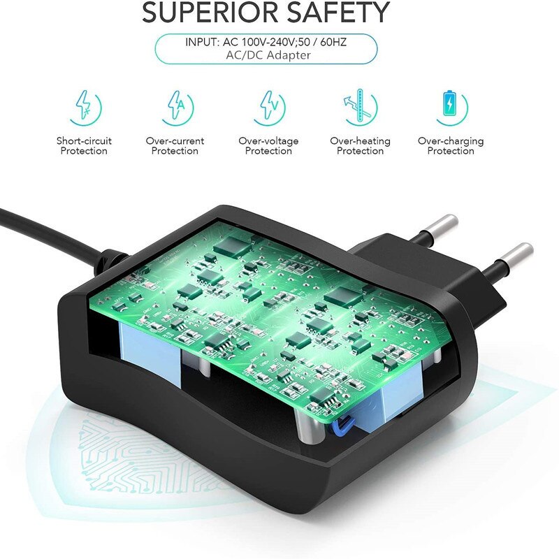 Adaptador de fuente de alimentación conmutada de para Robot aspirador, AC a DC, 5,5mm x 2,5mm, 19V, 600mA, 19V, 0.6A, 1 Uds.