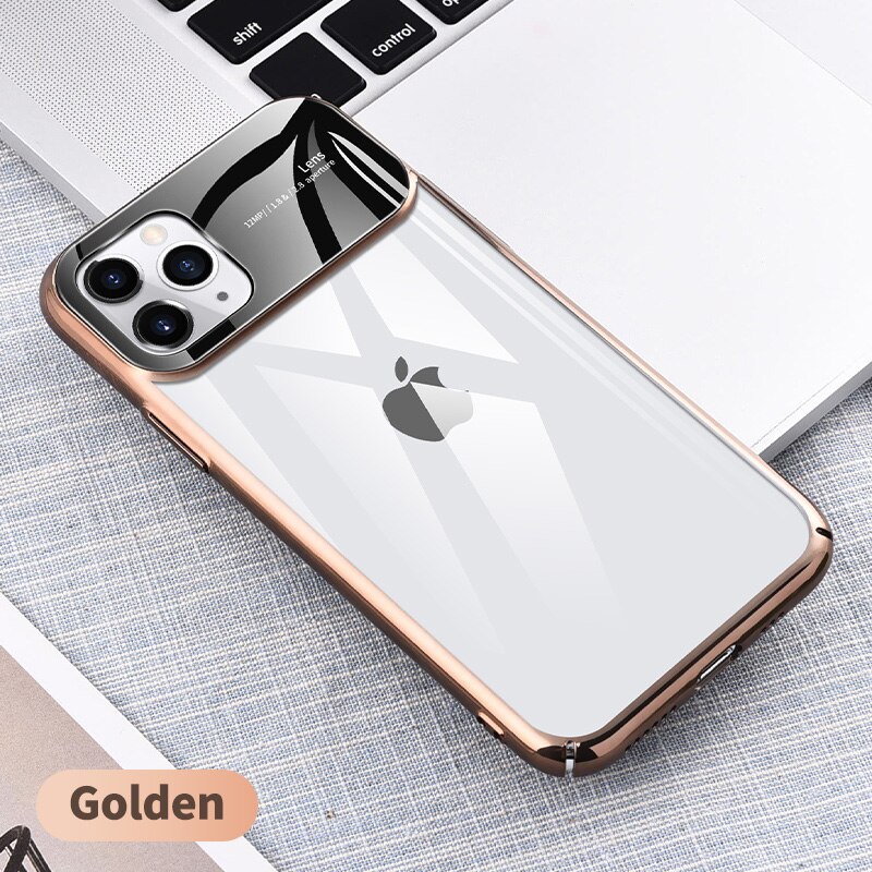 KUULAA For iPhone 11 Pro Max Case Luxury Mirror Glass Phone Case i Phone 11 ProMax Shockproof Back Cover For iPhone 11Pro Max: For 11 Pro Max / Gold