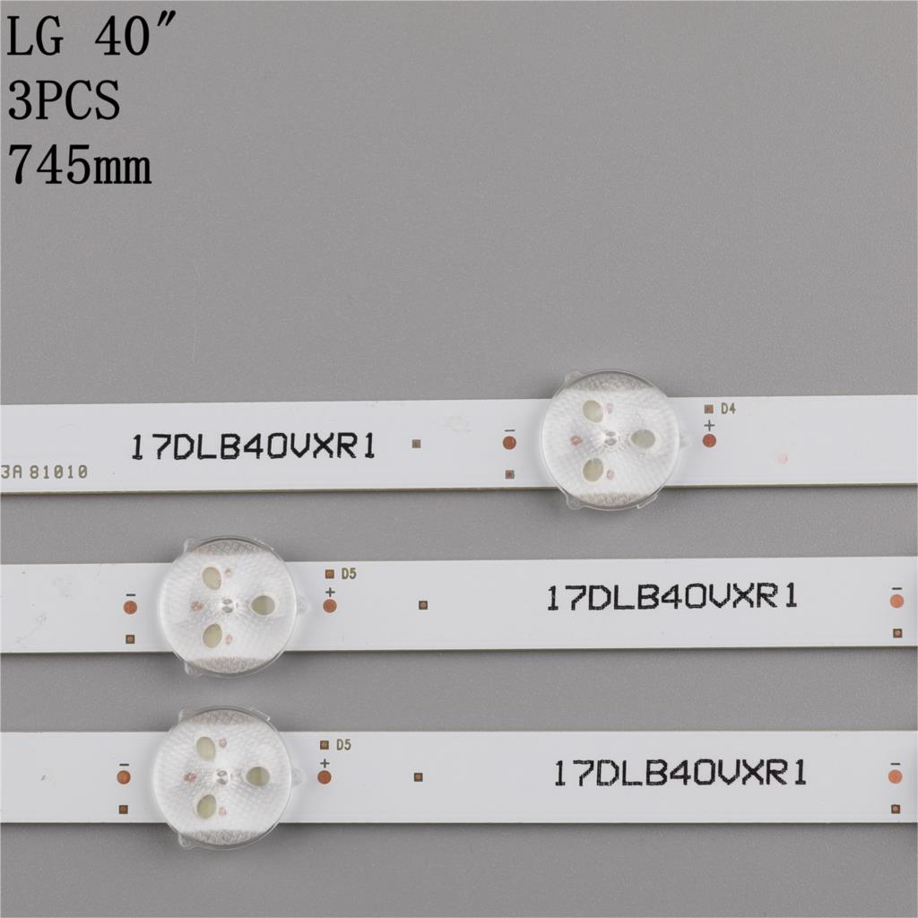 Tira de luces LED de retroiluminación, accesorio para LG Bush Vestel de 40 pulgadas, LB40017 17DLB40VXR1 VES400UNDS-2D-N11, VES400UNDS-2D-N12, 3 unidades