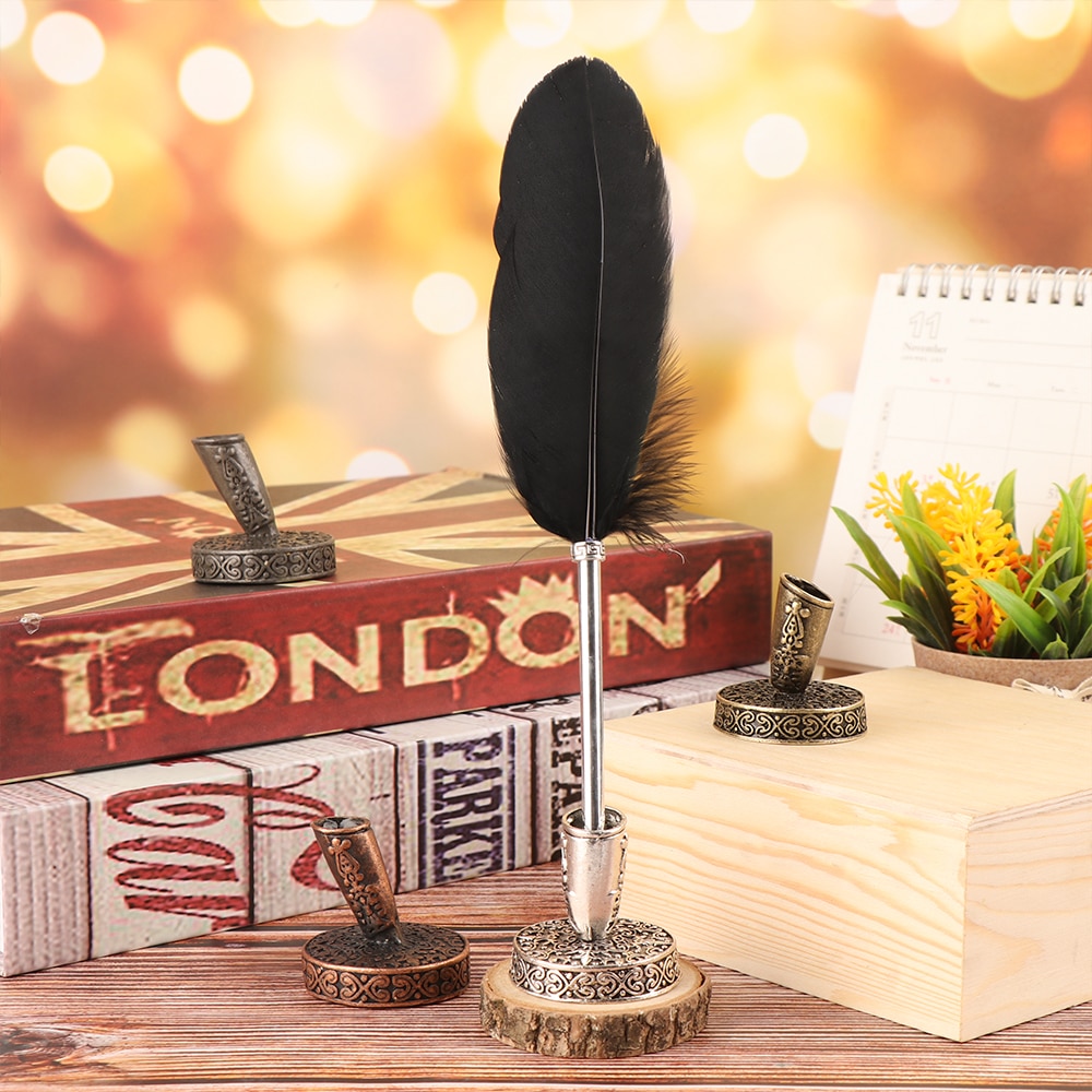 Portalápices de Metal Vintage de estilo europeo, 4 colores, Soporte redondo para bolígrafo, organizador de pluma estilográfica, accesorios para escuela y oficina, 1 ud.