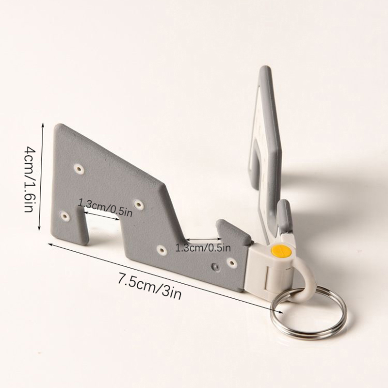 Portable Desk Phone Holder Keychain Stable Ultra Thin Foldable Mobile Phone Stand Support Cell-Phone Stand Keyring: Default Title