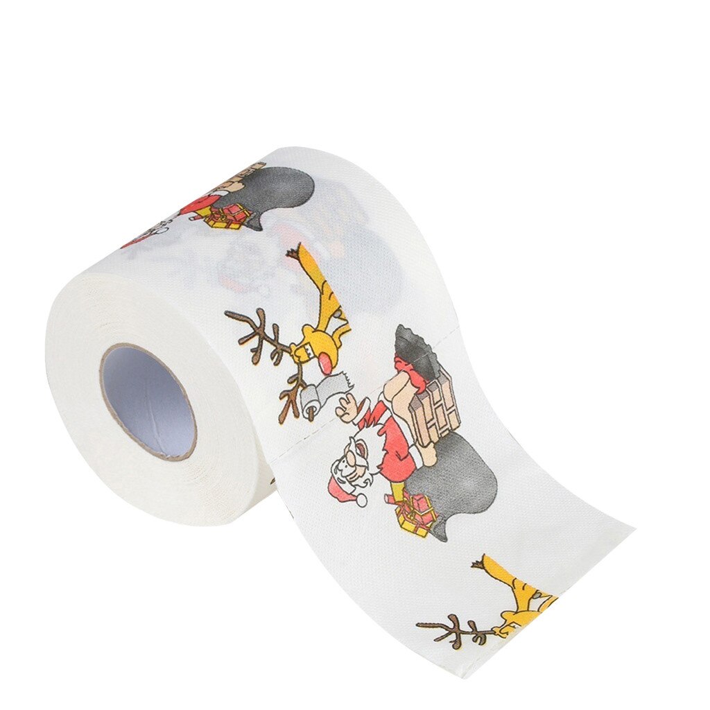 Fødselsdagsmønsterserie trykt toiletpapir 2pc husholdnings toiletpapir 3 lag juledekoration køkkenrulle  y402: -en