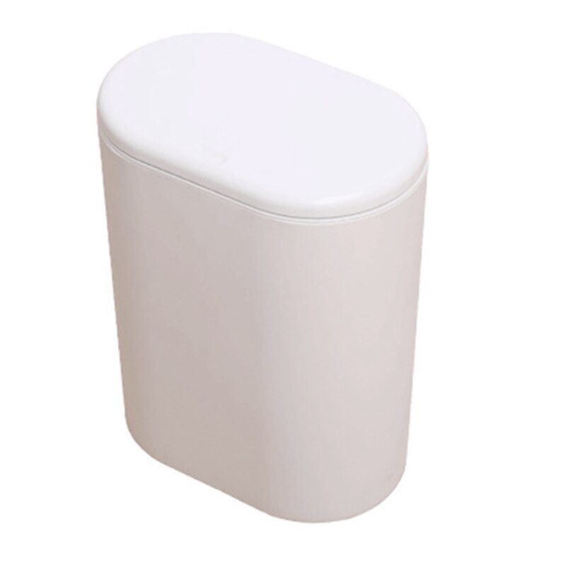 Plastic Narrow Type Kitchen Trash Can Toilet Press Type Waste Bin Dustbin Bathroom Trash Bin Basket Garbage Bucket: Default Title