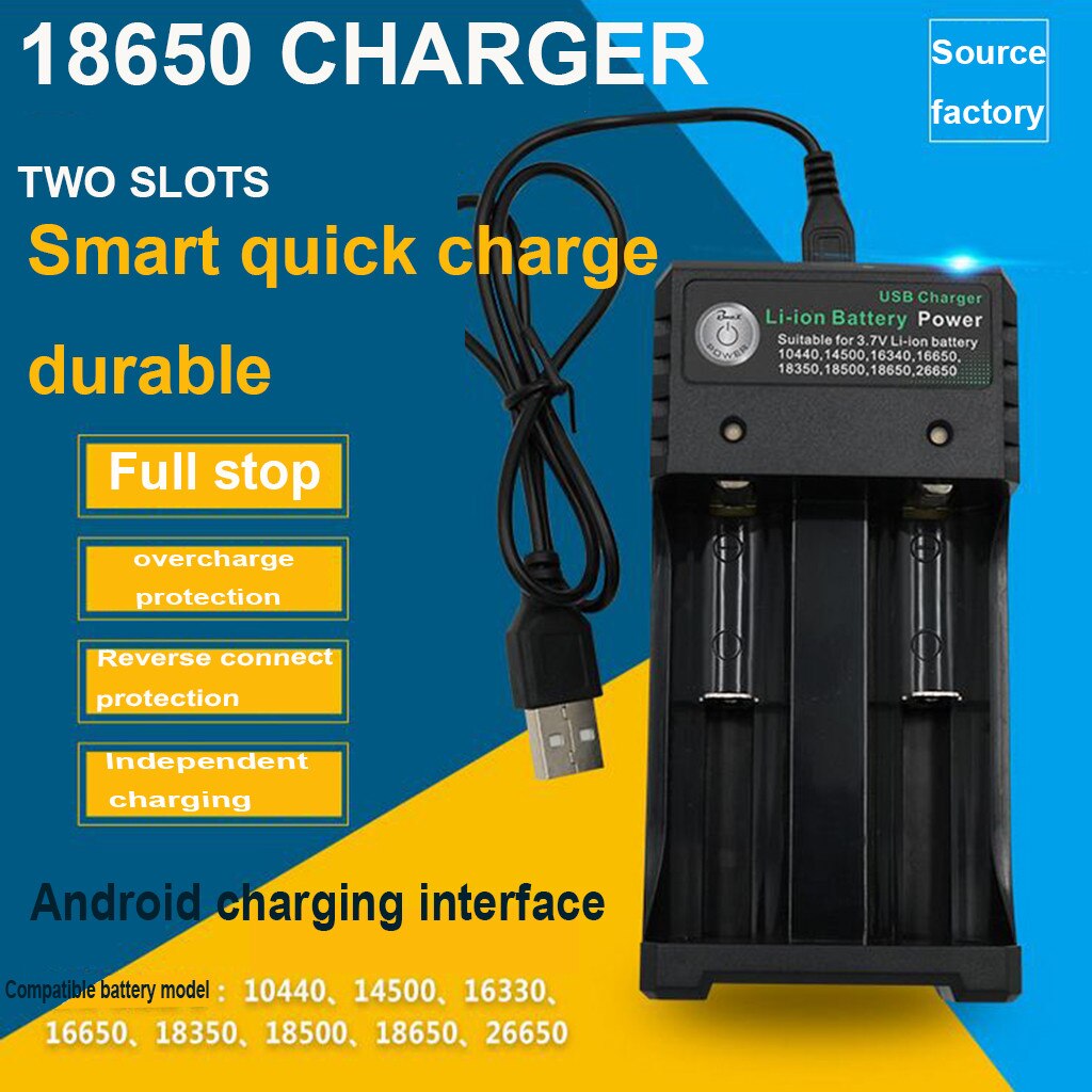 Universal Battery Charger for Rechargeable Batteries 10440 18350 18650 16340