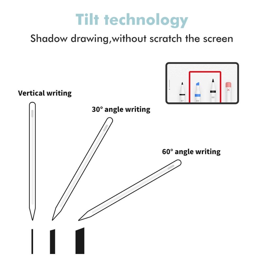 Stylus Pen with Plam Rejection & Tilt Sensor for Apple Pencil 2 1 For iPad Pro 11 12.9 Air 3 4 For iPad Pencil 애플펜슬 ARWEI