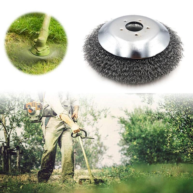 Ståltråd hjul trimmerhode 6/8 tommer stål pro hagebørste gressklipper barbermaskiner gressklipper eater trimmer fjerning av støv