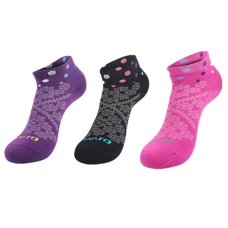 Frauen Sport Socken (3 paare/los) SANTO/S044 Coolmax &Ampere; Baumwolle Pantoffel Socken Trocknen Schnell Ich bin Freien Wandern Socken: MULTI