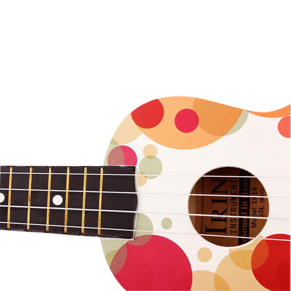 Basswood Ukulele Wood Ukuleles for Beginner Soprano Ukulele Starter Kid Guitar Hawaii Guitar 21 Inch Colorful Bubbles Kids Uke