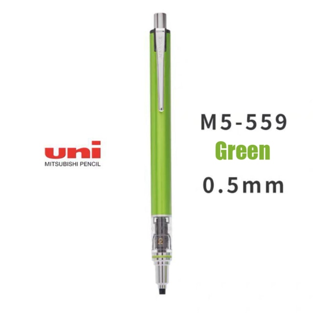 1Pcs Japan Uni Kuru Toga M5-559 Vulpotlood 0.5Mm Lood Rotatie 6 Kleuren Beschikbaar: Lime Green