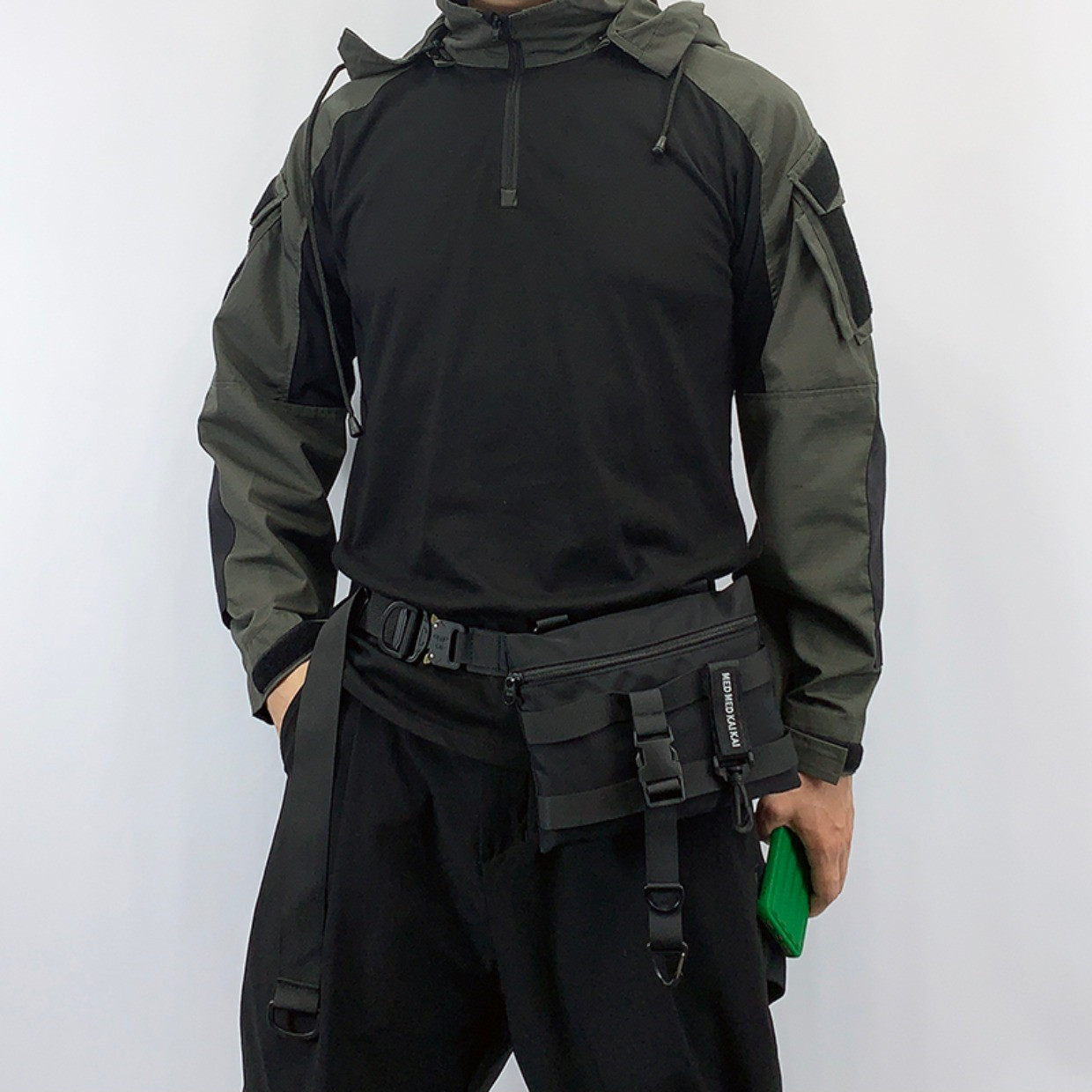 Techwear Stil Punk Hüfte hüpfen Brust Tasche Taktische Taille Gürtel Tasche Männer Frauen Multi Funktion Straße lässig Sport Crossbody Schlinge Tasche
