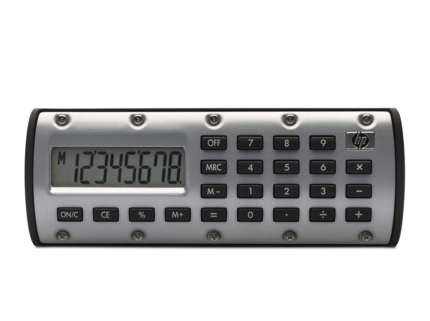 Mini calculadora Hp Quick Calc portátil, calculadora pequeña con imán Led de bolsillo para estudiantes