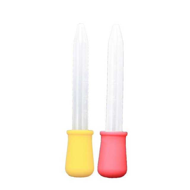 3 st silikonpipett flytande matdroppare plastfoder för barnmatande droppsked burette spädbarnsredskap: 2 st c