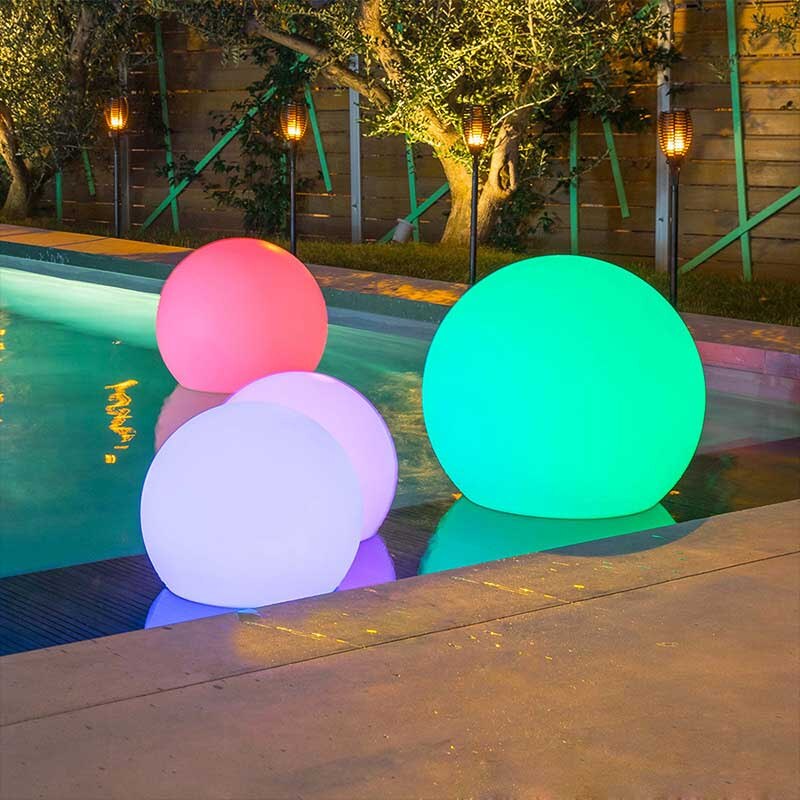 Waterdichte Led Tuin Bal Licht Rgb Onderwater Licht Outdoor Kleurrijke Stand Lamp Park Industriële Floor Lamp Staande Lamp