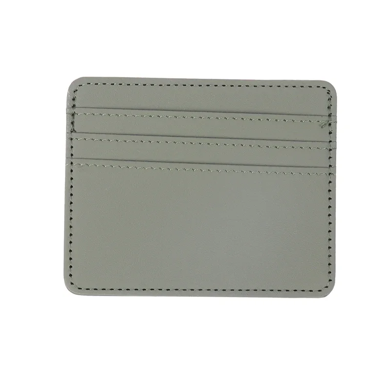 Práctico tarjetero bancario personalizado de , tarjetero portátil de cuero PU para hombre y mujer: COFFEE