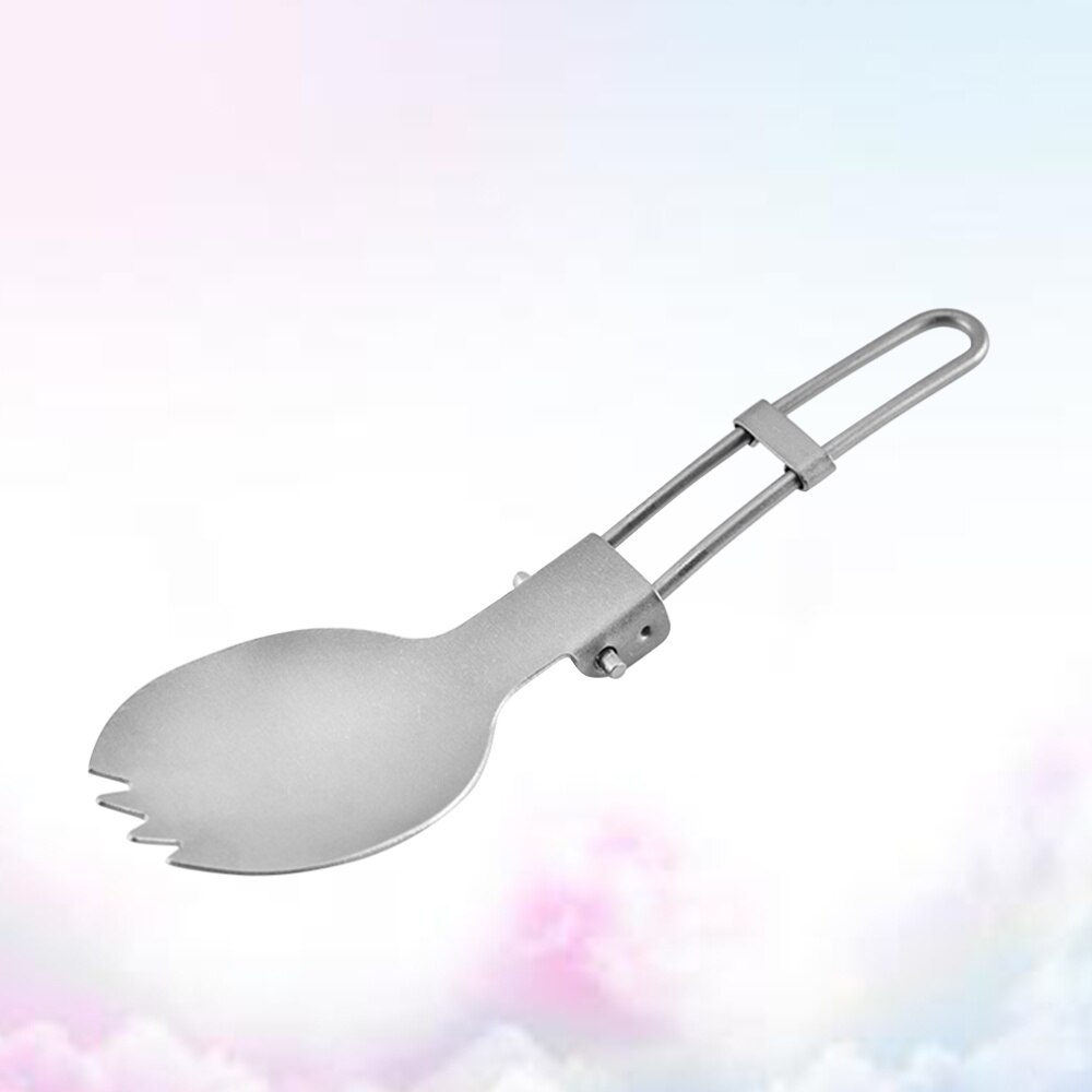 Titanium Portable Spoon Foldable Shovel Durable Camping Picnic Utensil Travel Cutlery Ourdoor Picnic Tableware