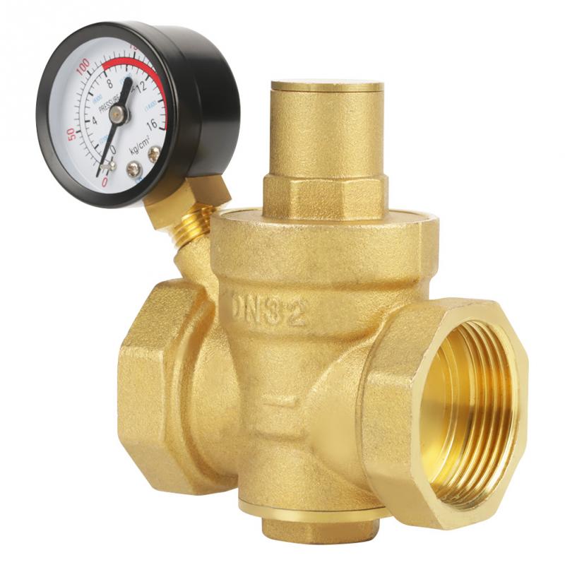 Pressure Regulator Valve BSP Brass Water Pressure Reducing Maintaining Valve DN32 Regulator Adjustable Relief Valve Gauge