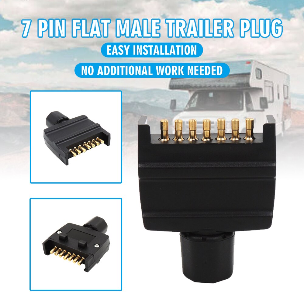 7-Pin Plug Trailer Adapter Waterdichte Truck Licht Connector Plug Voor Caravan Trailers Adapter Auto Socket Batterij Connectors