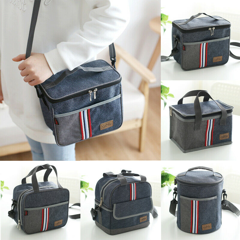 Style Large Capacity Insulated Lunch Bag Tote Men Women Travel Picnic Portable Cold Food Thermal Cooler Bag