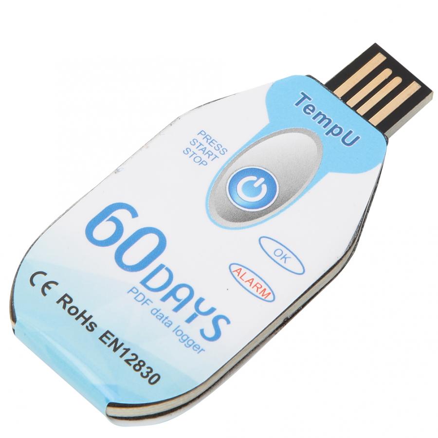 Temperature and Humidity Data Logger Single Use PDF Report USB Port 10000 Points Temperature and Humidity Logger