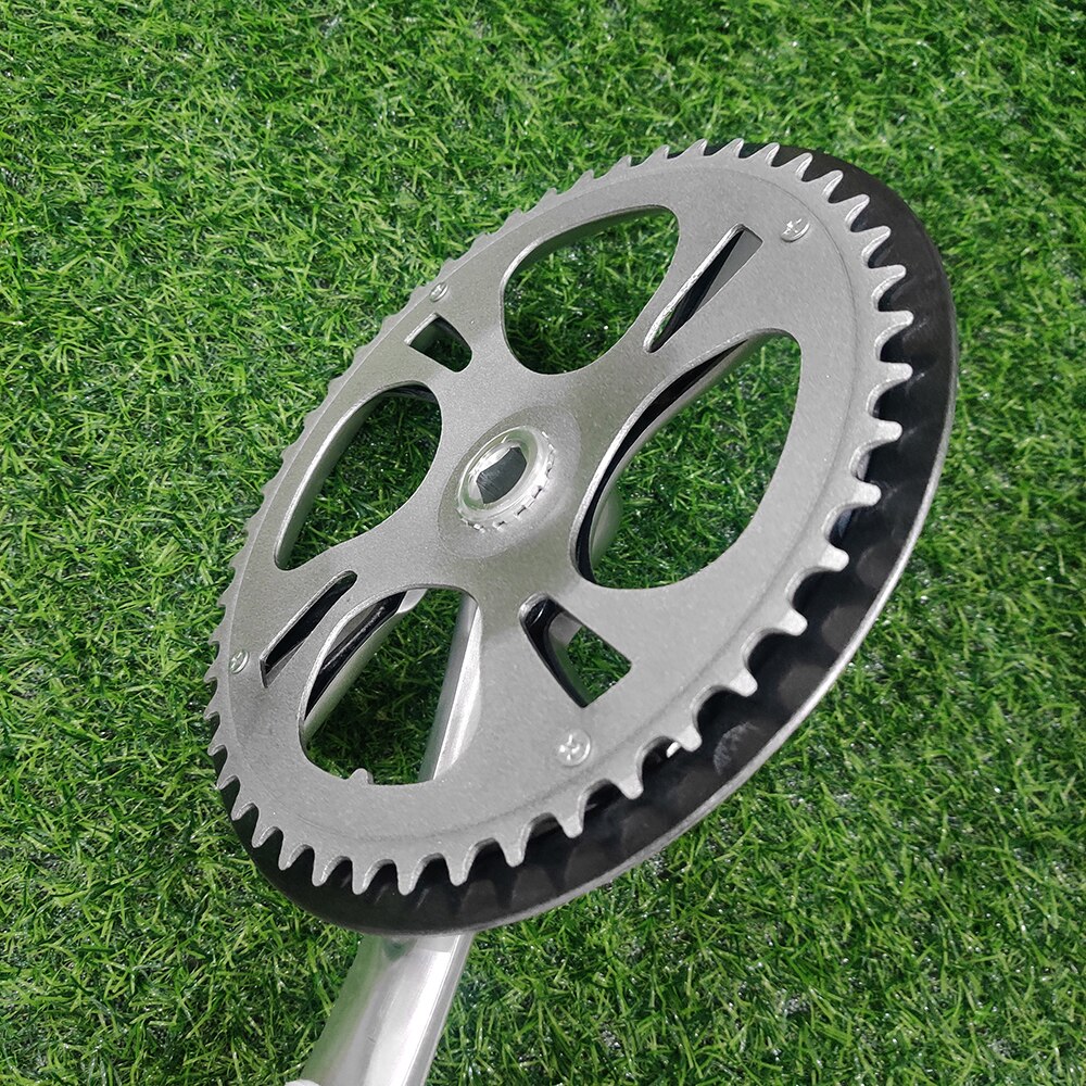 Juego de bielas de bicicleta 48T 170mm 152mm, juego de manivela de doble cubierta de plástico de velocidad única, piezas de rueda dentada de bicicleta plegable con orificio cuadrado