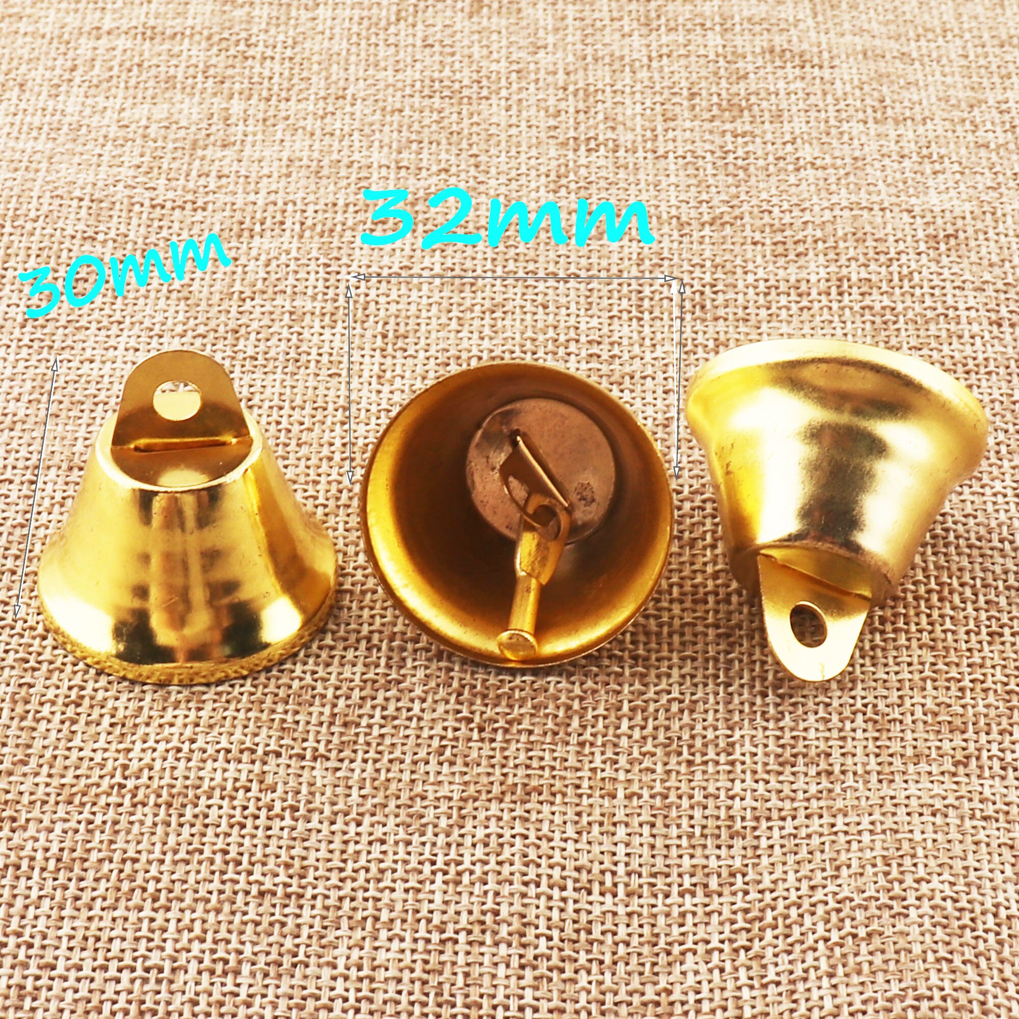 20 Pcs 32Mm Gouden Kerst Klokken, Jingle Bells, Dansen Kerst Klokken, Giant Kerst Klokken, duurzaam Jingle Bells Huisdier Klokken