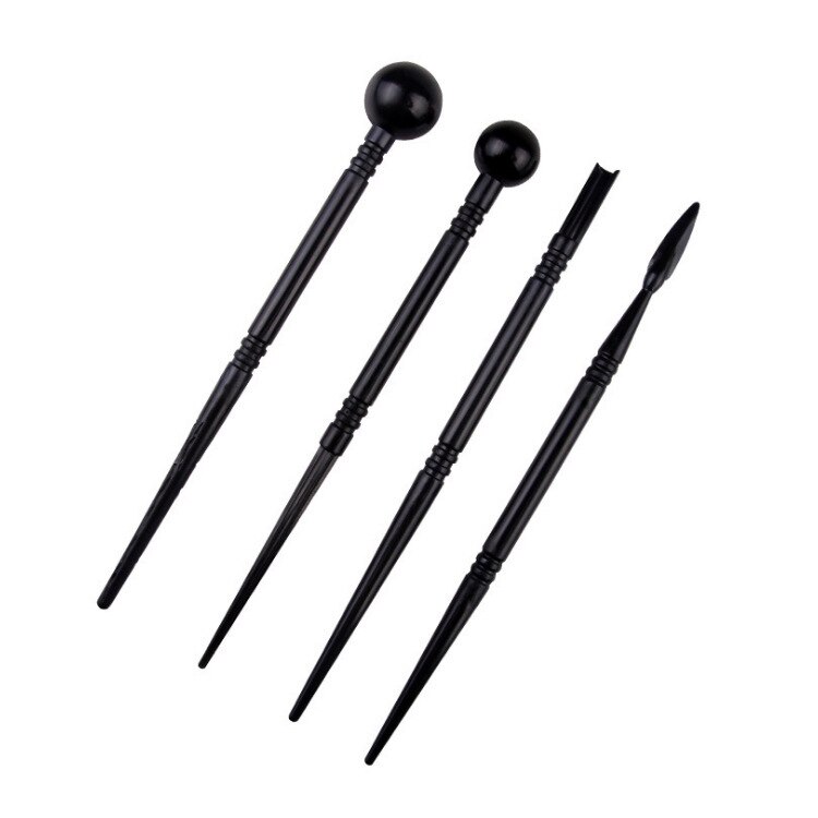 pottery clay Tools set molding Smoothing Wax Carving Sculpture Ceramic Sculpting polymer Trimming Modelling Tool kit for kids: 4set2