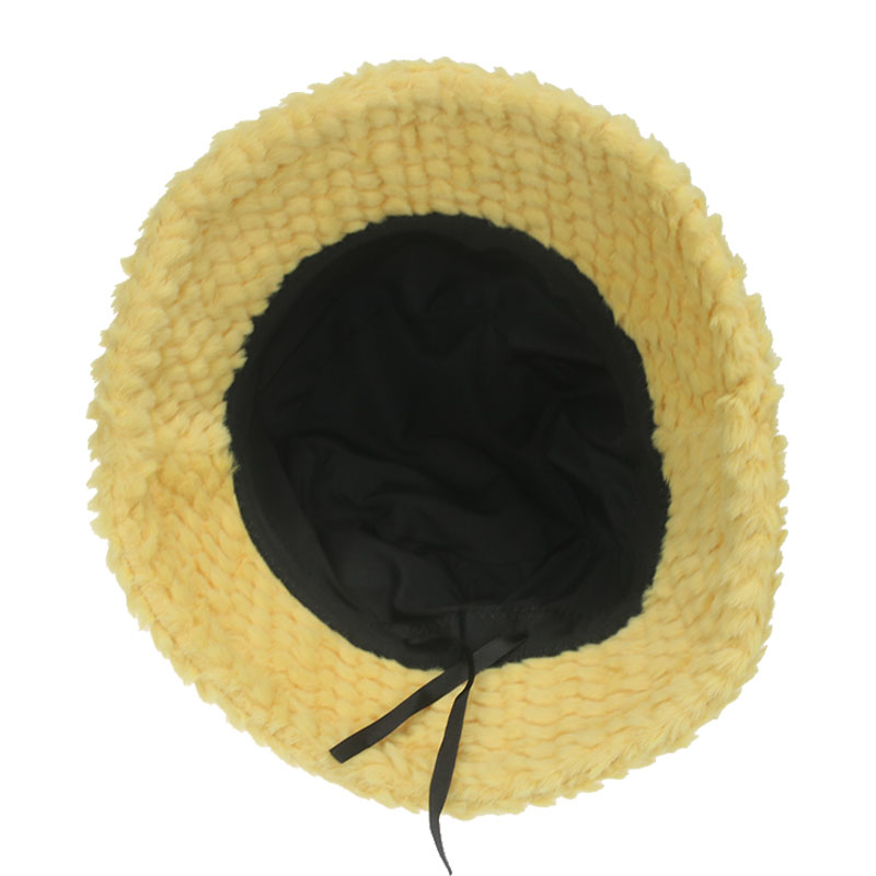 Emmer Hoed Winter Effen Wit Zwart Bont Pluche Zachte Warme Vrouwen Hoeden Outdoor Brede Rand Vissen Winter Emmer Hoeden Gorro pescador