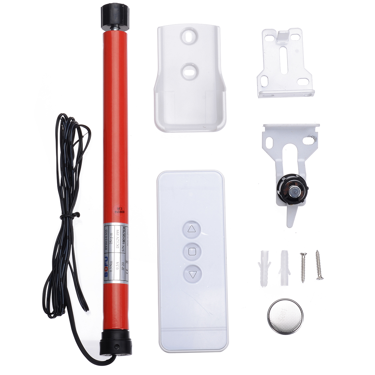 12V Electric Window Shade Curtains Blinds Auto Roller Shades Blinds Home Office Motor Roll up Tubular Tool with Remote Control