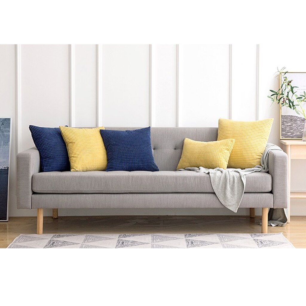 4 st mjuk dekorativ randig manchester sammet fyrkantig kudde soffa kuddfodral för soffa , 24 x 24 tum