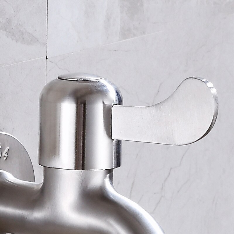 304 Stainless Steel Garden Faucet Wall Mounted Brushed Outdoor Bibcock Wash Basin Mop Washing Machine Faucet Torneira parede