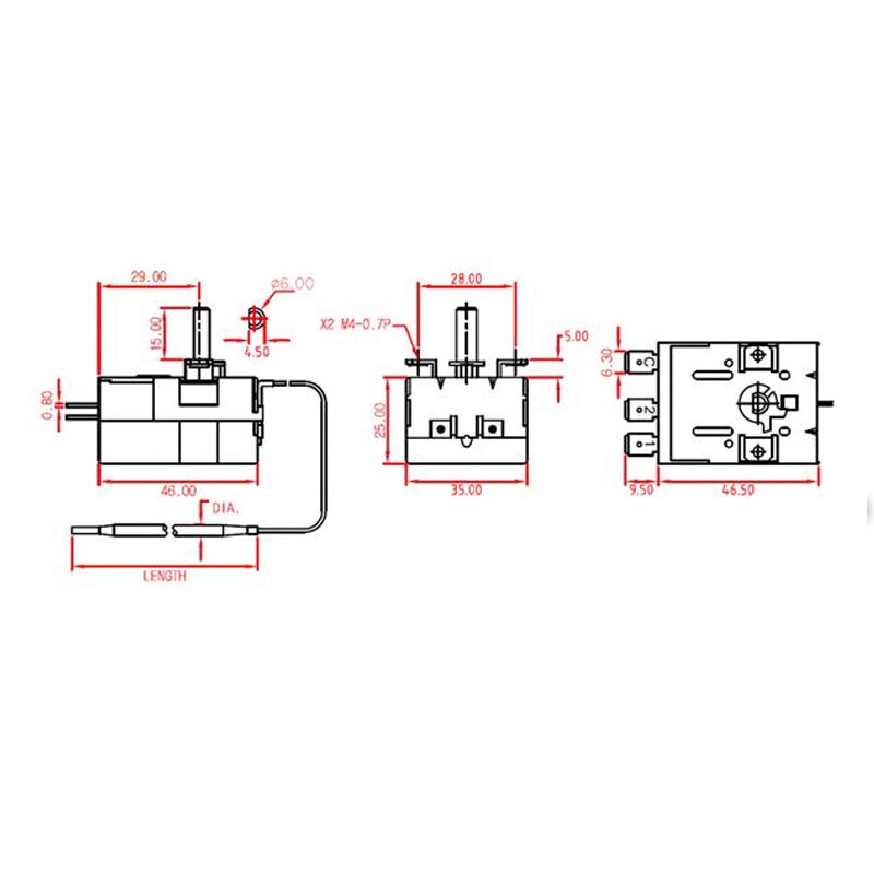 thermostat switch for Temperature control auxiliary temperature control switch capillary thermostat control