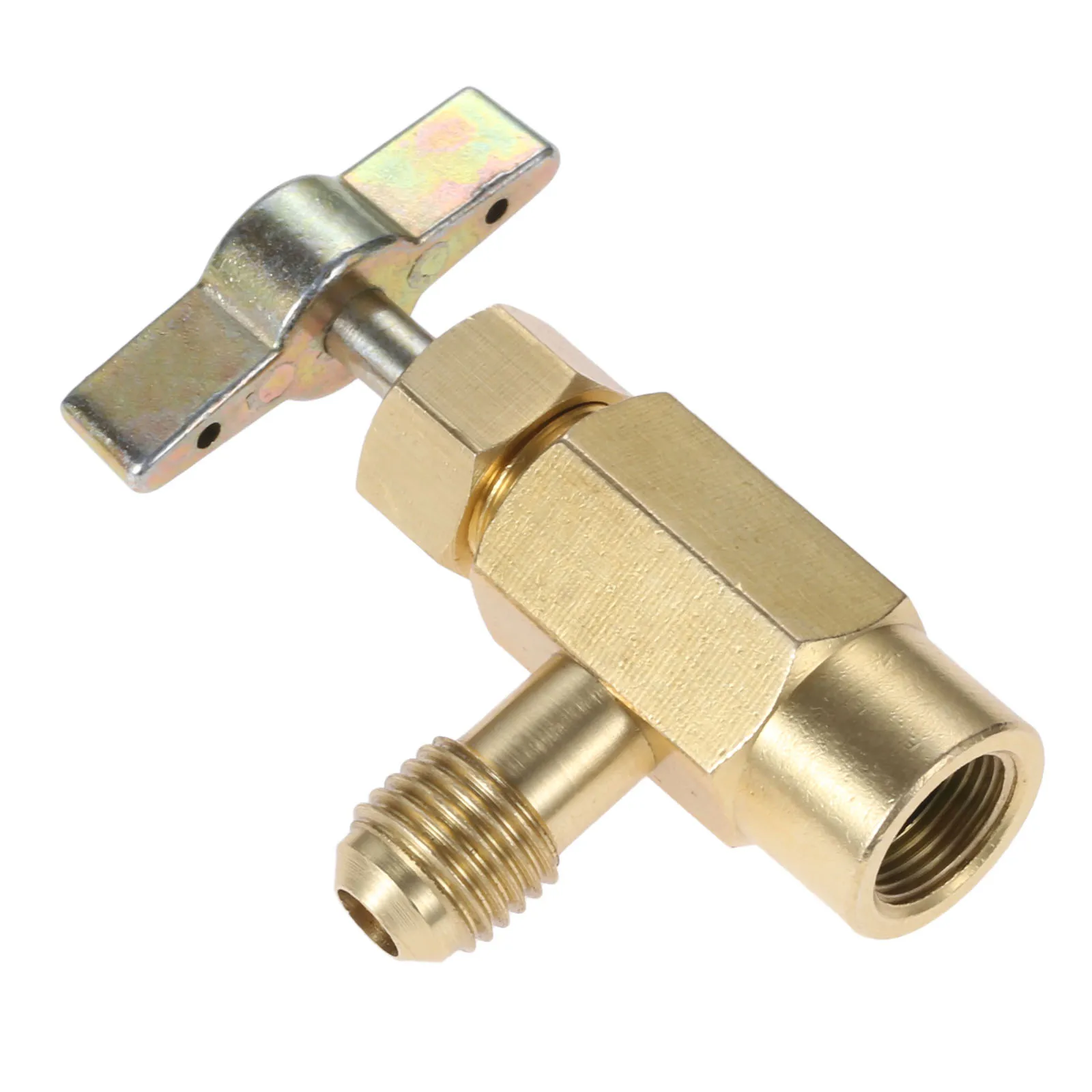 1pc messing  r12 r22 r134a dåse konisk dispenser til selvforseglende ac kølemiddel flaskeåbner ventil gevind 7/16 &quot; -28 unf