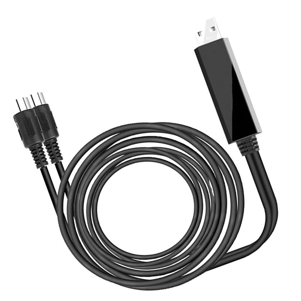 Electric Piano Keyboard MIDI to USB Connecting Cable Wire 180cm/5.9ft for Electric Piano Electronic Drum