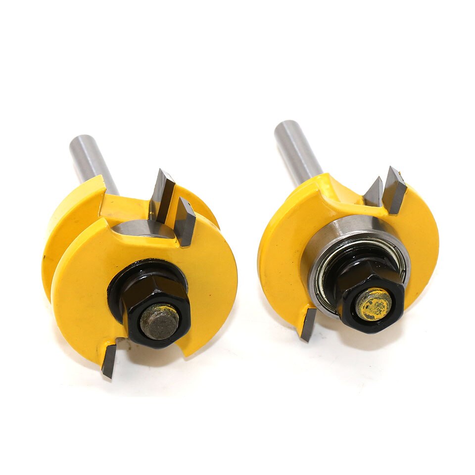 Rail &amp; Stile Router Bit Set - Shaker 2 Pc. 1/4&quot; Shank door knife Woodworking cutter Tenon Cutter for Woodworking Tools