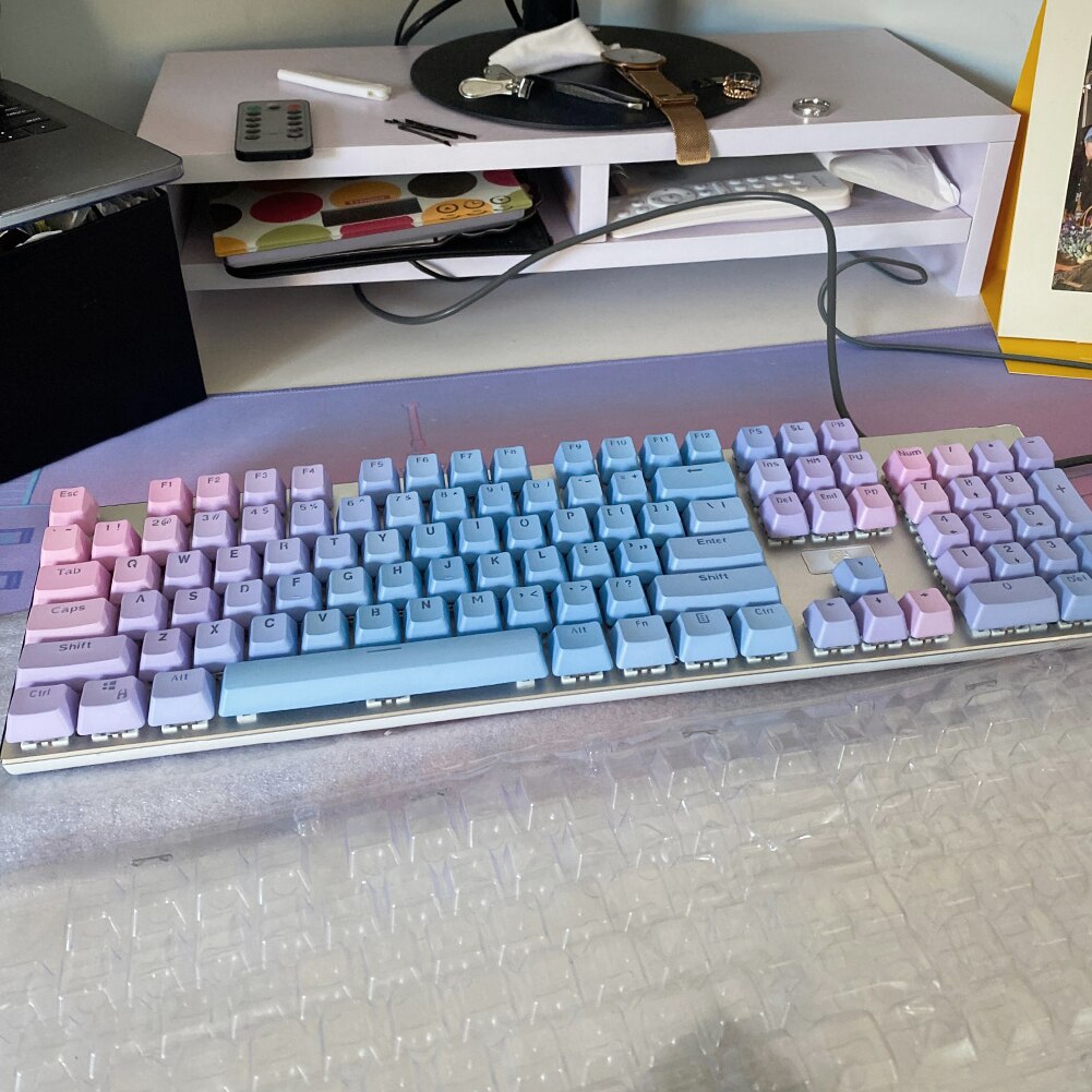 104pcs PBT Backlight Mechanical Keyboard Keycapsfor Cherry MX/Kailh/Gateron/Outemu Keyboard Gradient Key Caps Replacement Acces
