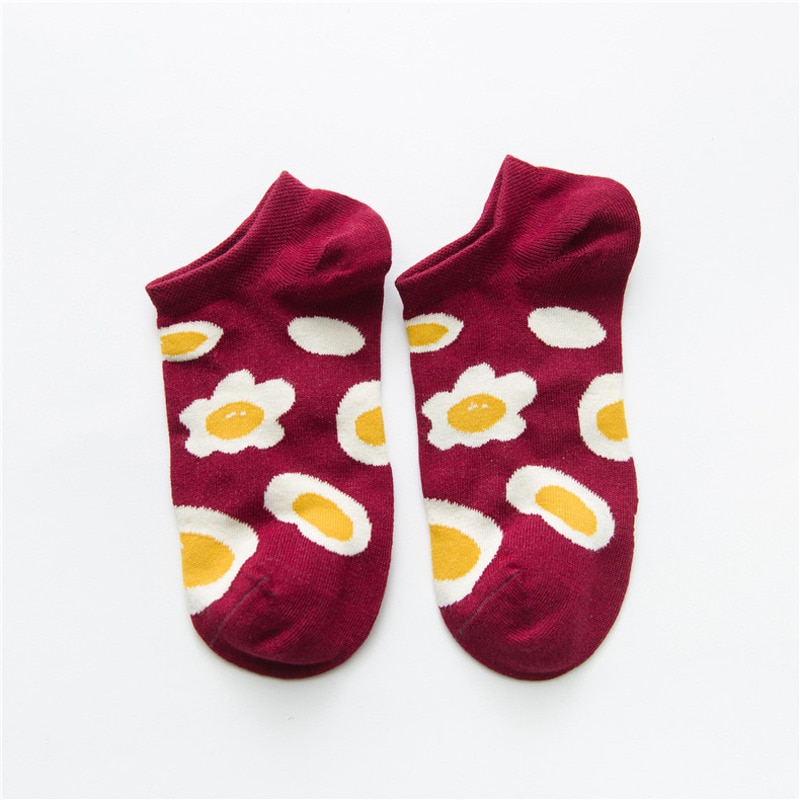 Söta strumpor kvinnor sommar tecknad tryckt bomull korta roliga strumpor män glada ankel unisex strumpor meias calcetines