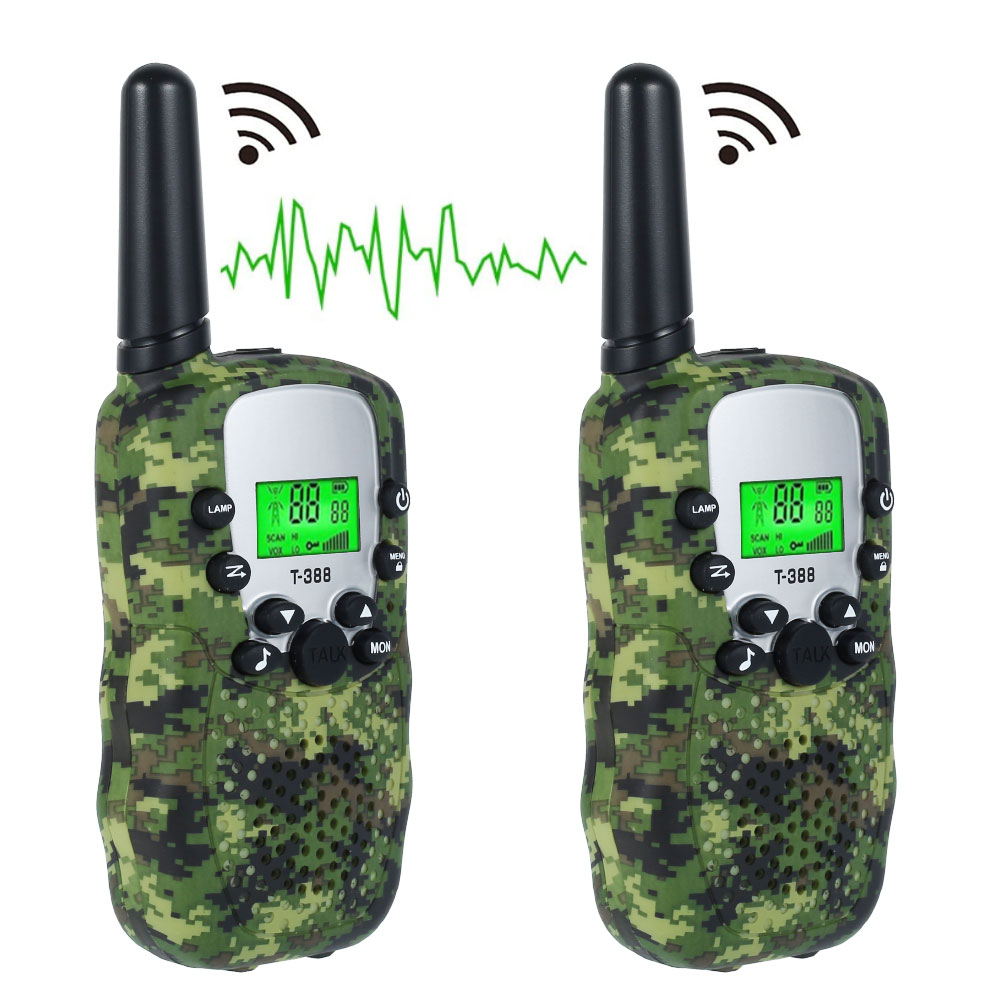 Walkie talkie crianças 2 pçs mini estação de rádio em dois sentidos natal presente de aniversário/uso da família/acampamento crianças walkie talkies
