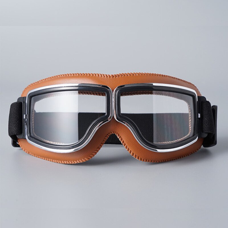 Vintage Motorcycle Goggles Retro Motorbike Scooter Biker ATV Glasses Universal Helmet Goggles Foldable Vintage Off-Road: style 2
