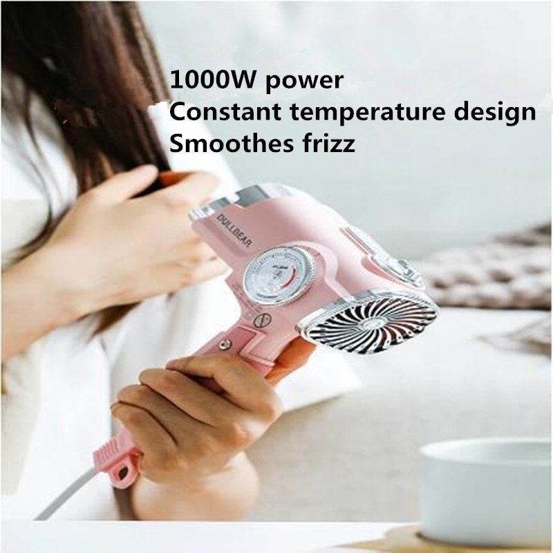 Netto czerwony DULLBEAR elektryczny zaszokować Niedźwiedź suszarka robić włosów ładna dziewczyna mała składana suszarka robić włosów o stałej temperaturze jonów ujemnych